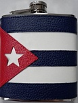 Фляга (Flask) из нерж.стали (stainless steel) аппликация "Куба" (Cuba) 170 мл