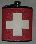 Фляга (Flask) из нерж.стали (stainless steel) аппликация "Швейцария" (Swiss) 170 мл