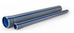 РР Труба канализационная  Ø50 х 3000 мм с кольцом RTP BAIKAL eco ВК ПП 50x1.5x3000 серый/синий 33270