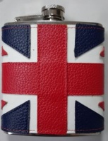 Фляга (Flask) из нерж.стали (stainless steel) аппликация "Великобритания" (Great Britain) 170 мл