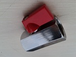 Кран шаровой для воды 1/2" ВВ, мини красная ручка хром SNTC FF12