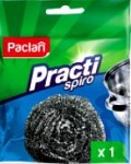 Губка (мочалка) для посуды металлическая, спиральная, 15 г, PACLAN "Practi Spiro", 408220