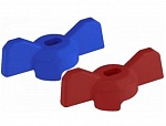 Ручка для шарового крана 1/2" - 3/4" бабочка ProFactor, PF FBV 1520WH (красная и синяя)